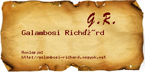 Galambosi Richárd névjegykártya