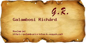 Galambosi Richárd névjegykártya