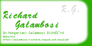 richard galambosi business card